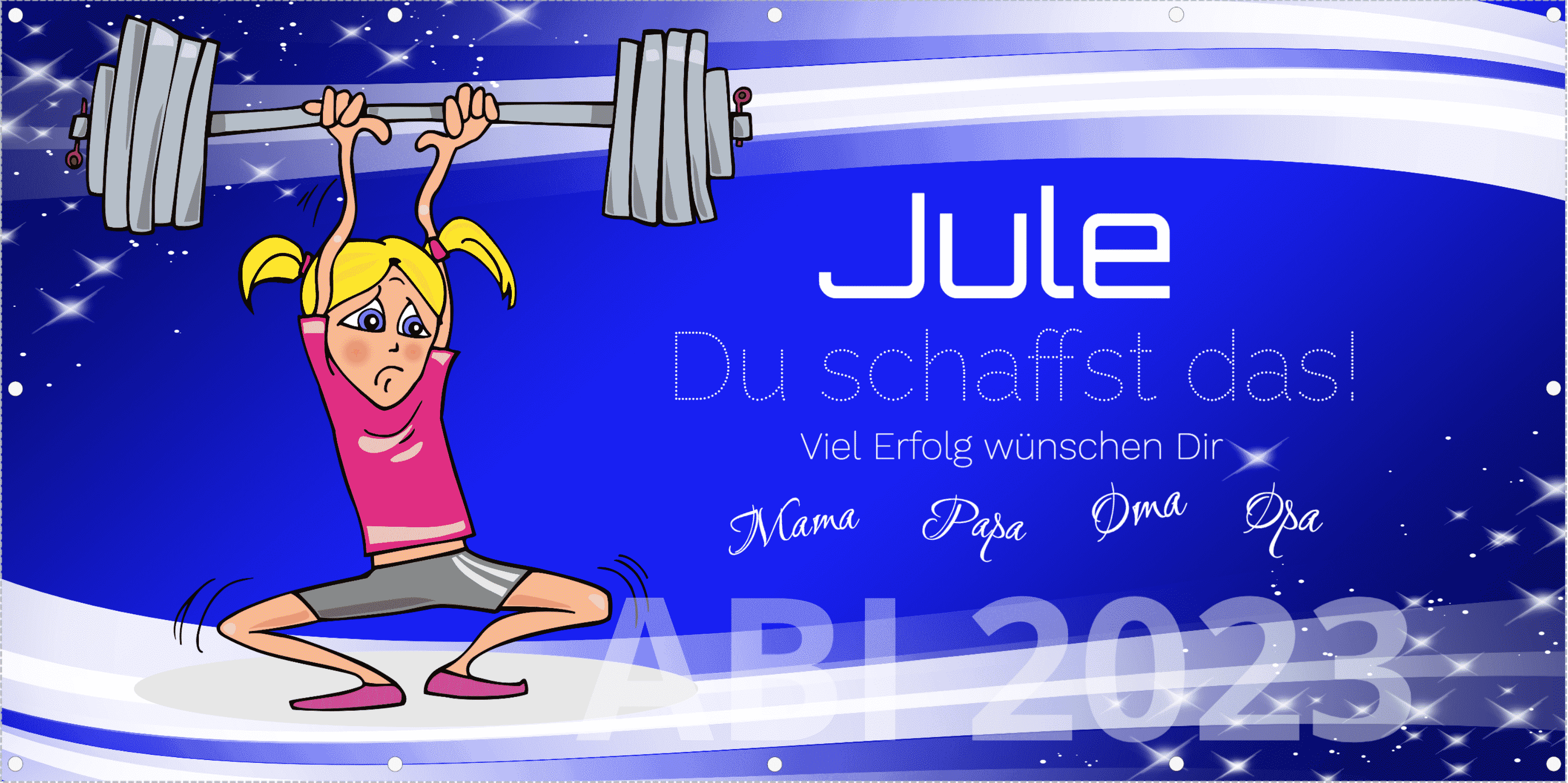 Abi Banner Deine Abisprüche auf PVCBanner gedruckt! DE