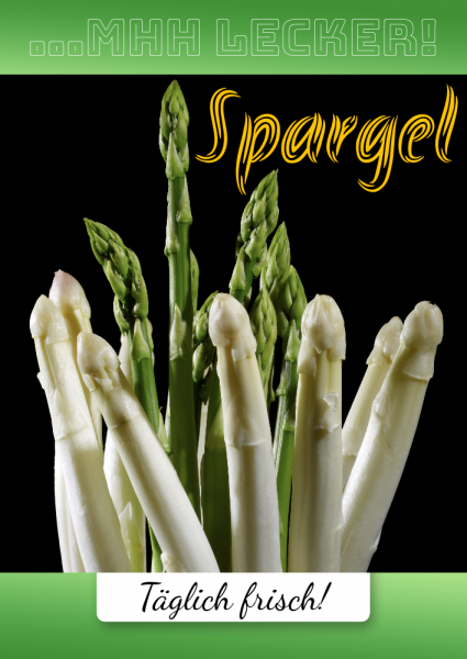 Spargelzeit | Spargel-Poster | Spargel-Plakat | Kostenlose Druckvorlage |