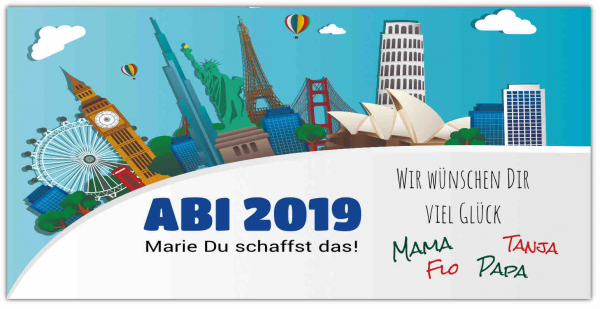 Abi Banner Abiplakat Motiv Weltreise Ab 12 75 Individuell Anpassen