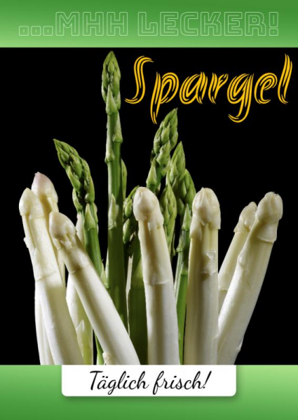 Spargelzeit | Spargel-Poster | Spargel-Plakat | Kostenlose Druckvorlage |