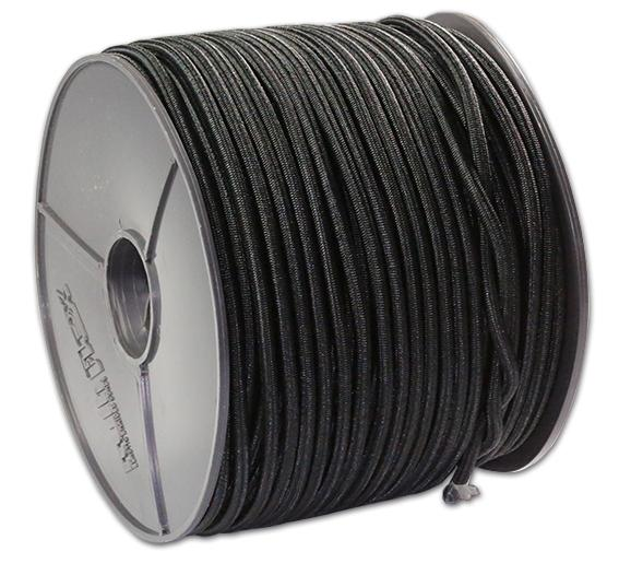 Spanngummiseil | Gummiseil | Expandergummi | Expanderseil | Schwarz | 100 Meter Rolle | Expanderseile | Gummischnur | 6mm |
