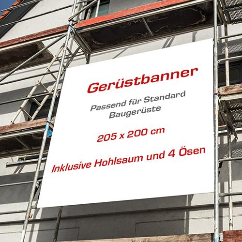 Gerüstbanner | Meshbanner | Fassadenbanner | Gerüstwerbung | Online selbst gestalten |