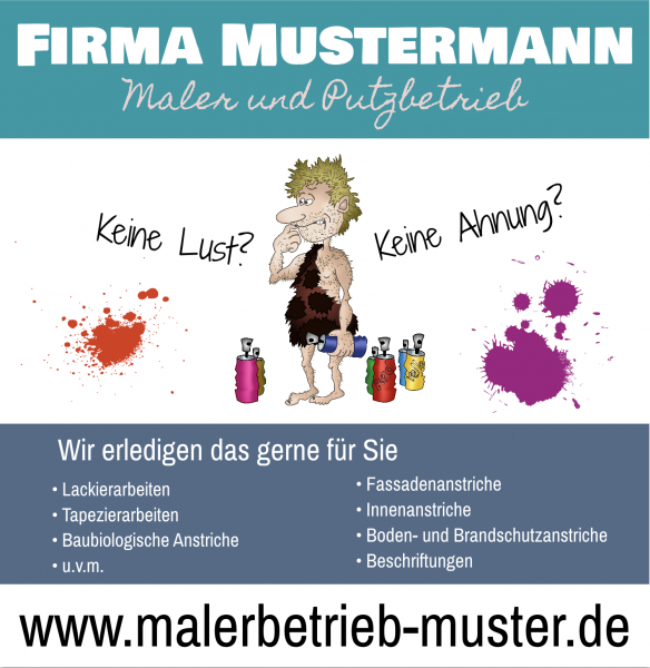 Gerüstbanner für Maler | Maler Gerüstbanner | Gerüstplane | Gerüstwerbung für Maler | Malermotive | Banner mit Malermotiv