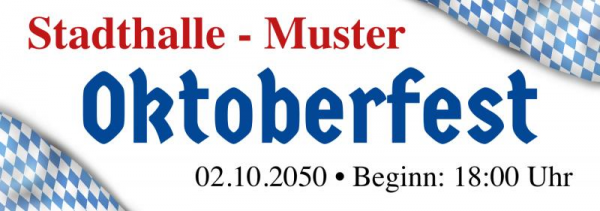 Wiesnbanner | Oktoberfestplane | Oktoberfestbanner | Bannerplane | Werbebanner | Online selbst gestalten |