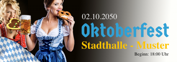 Oktoberfestbanner - Motiv 3 verschiedene Größen