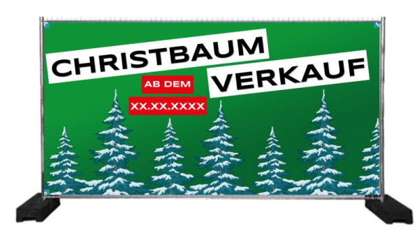 Christbaumverkauf | Bauzaunbanner | Banner Tannenbaumverkauf | Weihnachtsbaum Verkauf Banner | 