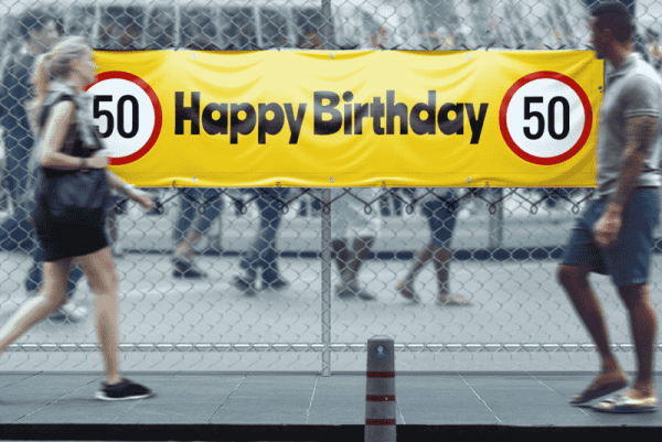 Happy Birthday Banner | Glückwunschbanner zum Geburtstag | Geburtstags Banner 50 | Banner zum 50 Geburtstag |