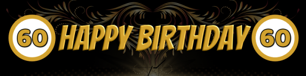 60. Geburtstag | Banner zum Geburtstag | Geburtstagsbanner | Werbebanner | Mesh | Meshbanner |
