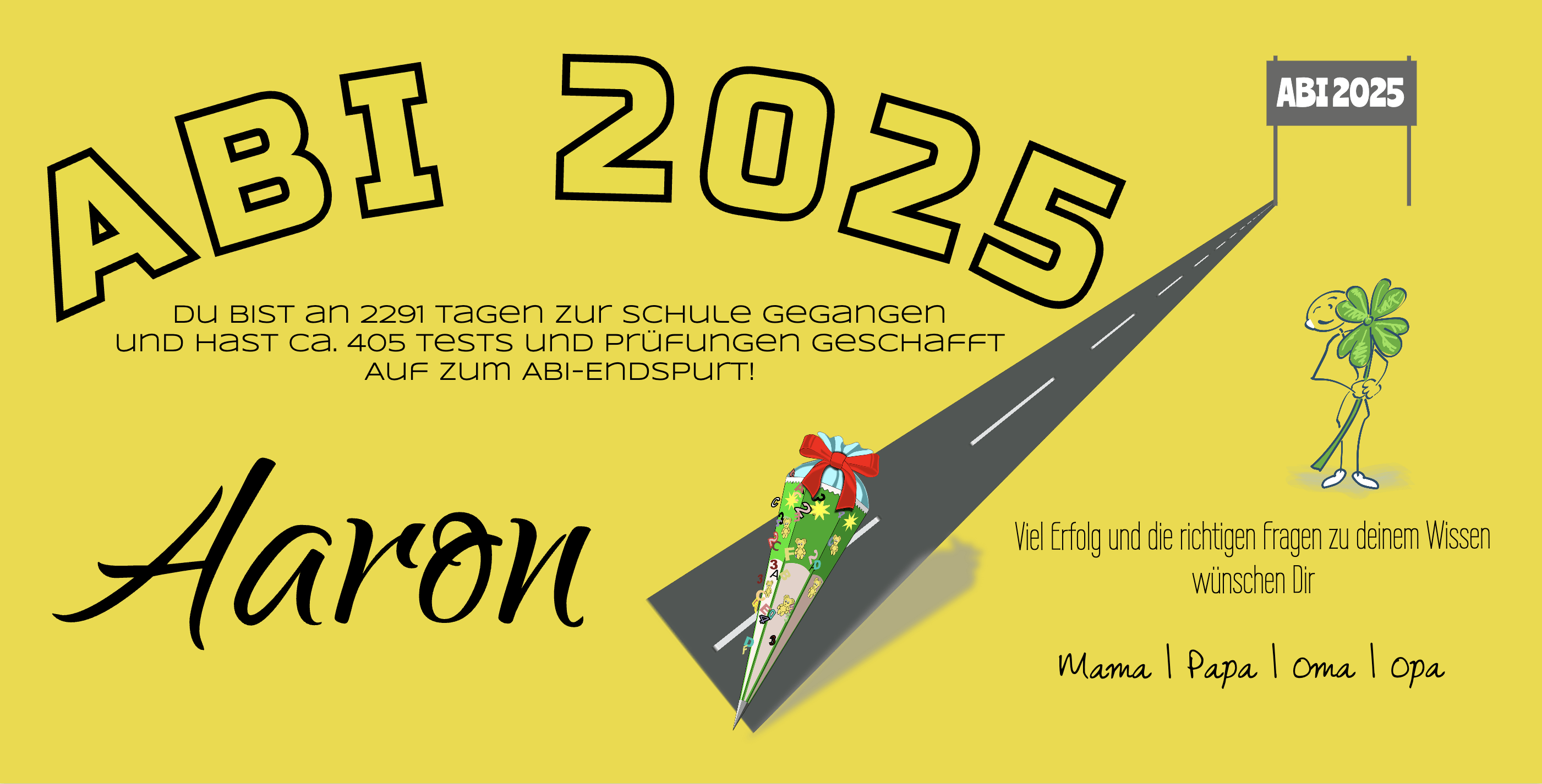 Abimotiv mit einem Papierflieger und dem Start in die Freiheit